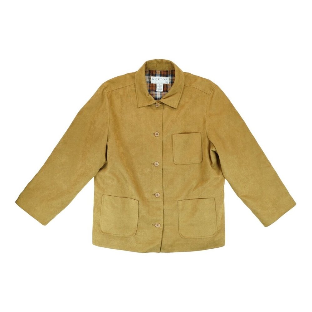 NORTON‎ STUDIO Tan Size 12 Long Sleeve Botton Up Casual Jacket Super Soft